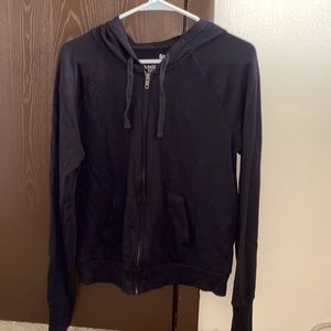 Medium black zip up Lounge favorite sweatshirt